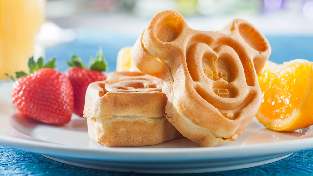 Mickey shaped waffles at Walt Disney World