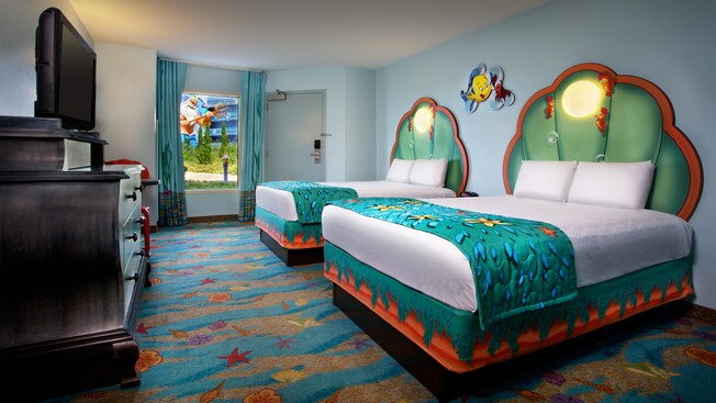 Disney's Art of Animation Resort, Little Mermaid themed hotel rooms
