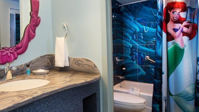 Disney's Art of Animation Resort, Little Mermaid themed hotel rooms